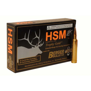 Hsm HSM Trophy Gold 6.5 Creedmoor Berger Open Tip 140 Grain and 20 Rounds - $43.85 at Shooting Surplus