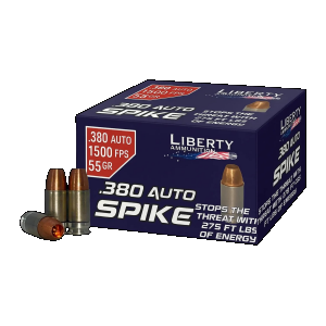 Liberty Ammunition Liberty Ammunition Spike 2.0 380 ACP 55gr SCHP 20rd Box - $35.51 at Shooting Surplus