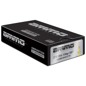 Ammo Inc 270W130SSTA20D Signature 270Win 130gr Super Shock Tip 20 Rounds