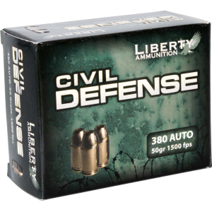 Liberty Ammunition Liberty Ammunition LACD380023 Civil Defense 380ACP 50gr Lead Free Fragmenting Hollow Point 20 Rounds - $30.87 at Shooting Surplus