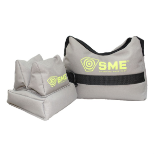 SME SMEGRF Front & Rear Gun Rest Inert Poly Bead Filled Shooting Bags, Suede Leather Topper, Non-Slip Bottom, 600D Polyester