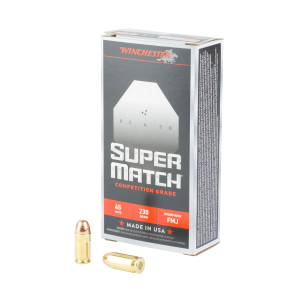 Winchester Winchester Super Match 45 ACP 230gr FMJ 50rd Box - $29.25 at Shooting Surplus