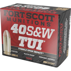 Fort Scott Munitions Fort Scott Munition Pistol Ammo 40 S&W 125 gr. TUI 20 rd. - $24.32 at Shooting Surplus