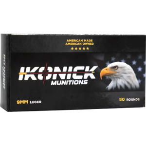 Ikonick Usa Ikonick USA 9mm 147gr FMJ Subsonic 50rd Box - $21.04 at Shooting Surplus