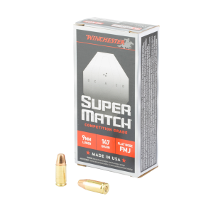 Winchester Winchester Super Match 9mm 147gr FMJ 50rd Box - $17.31 at Shooting Surplus