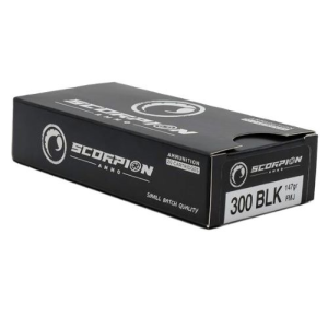 Scorpion Ammo Scorpion 300 BLK 147gr FMJ 20rd Box - $16.36 at Shooting Surplus