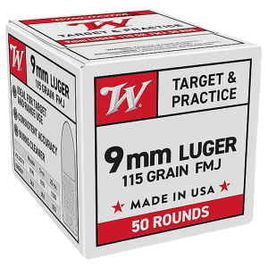 Winchester Winchester, Usa Pistol Ammo, 9mm Luger, Full Metal Jacket, 115 Grain, 50 Rounds - $15.19 at Shooting Surplus