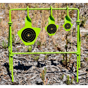 SME SMEST22FLD Spinning Target Handgun Steel Black/Green Bullseye Illustration Impact Enhancement Motion