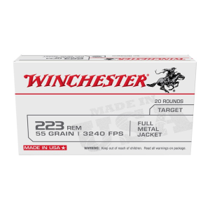Winchester Winchester, Usa Rifle Ammo, 223 Remington, Full Metal Jacket, 55 Grain, 20 Rounds - $11.68 at Shooting Surplus