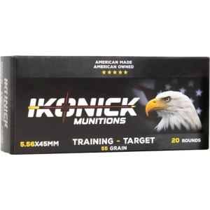 Ikonick Usa Ikonick USA Premium Range 5.56 NATO 55gr FMJ 20rd Box - $10.51 at Shooting Surplus