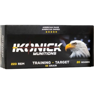 Ikonick Usa IKONICK USA Premium Range 223 Rem 55gr FMJ 20rd Box - $10.23 at Shooting Surplus
