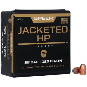 Speer 4013 Handgun 38Cal 125gr Jacketed Hollow Point 100 Per Box/5 Case