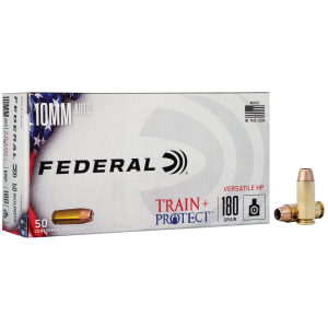 Federal Federal Train + Protect 10mm Auto Versatile Hollow Point 180 Grain 50 Rounds - $32.49 at Shooting Surplus