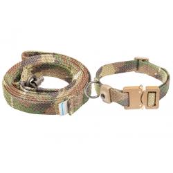 Tactical Dog Collar and Leash-Multicam