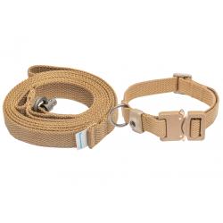 Tactical Dog Collar and Leash-Coyote Brown