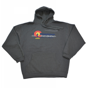 AvidMax Colorado Trout Angler Hoodie Large Graphite