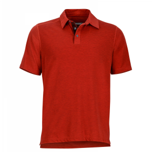 Marmot Wallace Polo Short Sleeve Shirt Medium Retro Red Heather