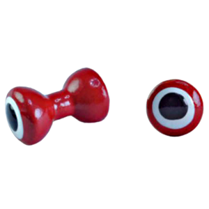 MFC Tri-Painted Lead Dumbbell Eyes Red/White/Black 5.5 mm