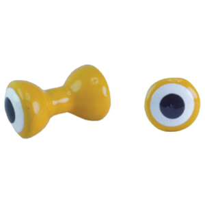 MFC Tri-Painted Lead Dumbbell Eyes Yellow/White/Black 4.0 mm