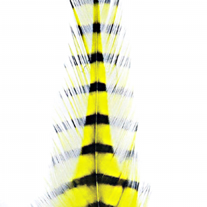 MFC Barred Saddle Hackle Yellow/Black