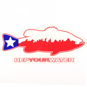 RepYourWater Texas Bass Sticker