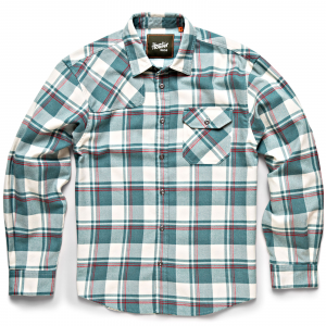 Howler Brothers Harkers Flannel Shirt XXL Off White/Hunter Green