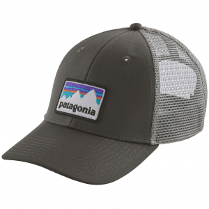 Patagonia Shop Sticker Patch LoPro Trucker Hat Forge Grey