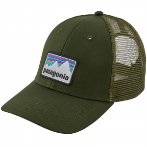 Patagonia Shop Sticker Patch LoPro Trucker Hat Nomad Green