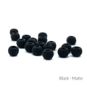 Firehole Matte Tungsten Beads 3/32" Black Matte