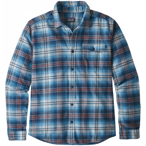 Patagonia Men's Long-Sleeved Lightweight Fjord Flannel Shirt Large Bad Ombre: Lumi Blue