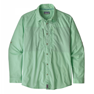 Patagonia Men's Long-Sleeved Sun Stretch Shirt Whole Weave: Vjosa Green XL