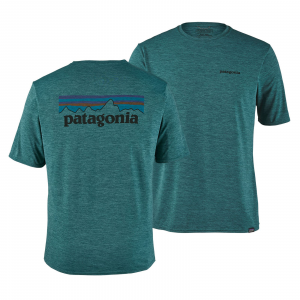 Patagonia Men's Capilene(R) Cool Daily Graphic Shirt P-6 Logo: Tasmanian Teal X-Dye XL