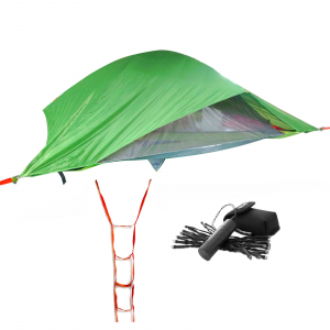 Image of Tentsile Vista Tree Tent & Ladder with Free Camp Lights Forest Green