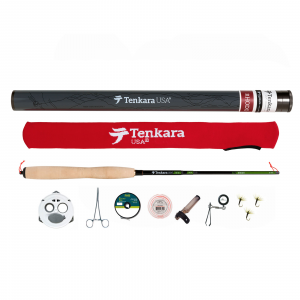Tenkara USA -Rhodo Fly Rod & Accessories Kit with Level Line and Line Keeper