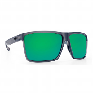 Costa Rincon Sunglasses Matte Smoke Crystal Frame Green Mirror 580G