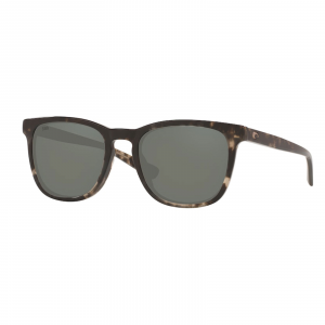 Costa Sullivan Sunglasses Shiny Black Kelp Gray Silver Mirror 580 Glass