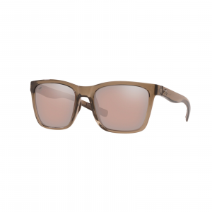 Costa Panga Sunglasses Shiny Taupe Crystal Frame Copper Silver Mirror 580 Polycarbonate