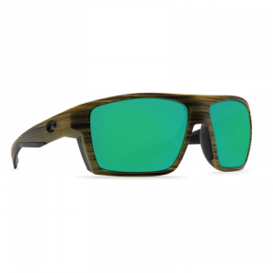 Costa Bloke Sunglasses Matte Verde Teak + Black Frame Green Mirror 580P