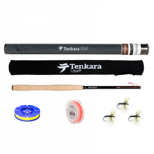 Tenkara USA -Iwana 12" Carbon Fiber Fly Rod and Level Line Fishing Outfit