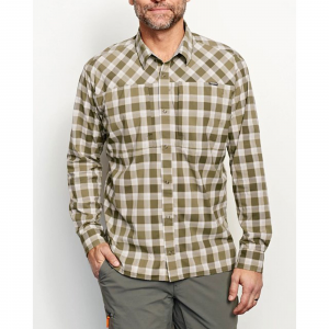 Image of Orvis Mens Pro Stretch Longsleeve Shirt Medium Olive