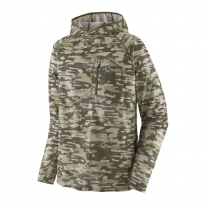 Image of Patagonia Men's Sunshade Technical Hoody Iceberg Melt: Sage Khaki