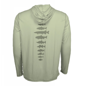 Image of RepYourWater Freshwater Fish Spine 2.0 Recycled Sun Hoody Medium Sage