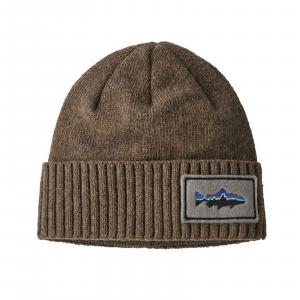 Image of Patagonia Brodeo Beanie Fitz Roy Trout Patch: Ash Tan