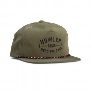 Howler Brothers Painted Howler Snapback - Olive Nylon