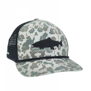 Image of RepYourWater Camo Trout Retro Eco Twill Mesh Back Hat Retro Camo/Black ST-5