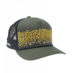 Image of RepYourWater Brook Trout Skin 2.o 5-Panel Hat Green/Black