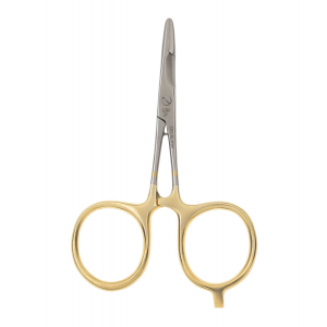 Image of Dr. Slick 4" Scissor Clamp Gold Loops Straight