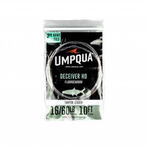 Image of Umpqua Deceiver HD Tarpon Nylon Leader w/Pink Fluorocarbon Shock Tippet #16/60 - 10'