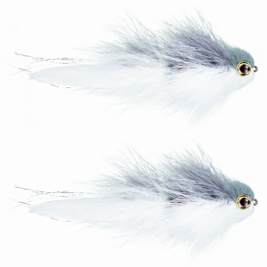 MFC Galloup's Flatliner Grey/White #1/0 2 pack