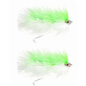 MFC Galloup's Barely Legal (Fish Skull) Chartreuse/White #1/0 2 pack